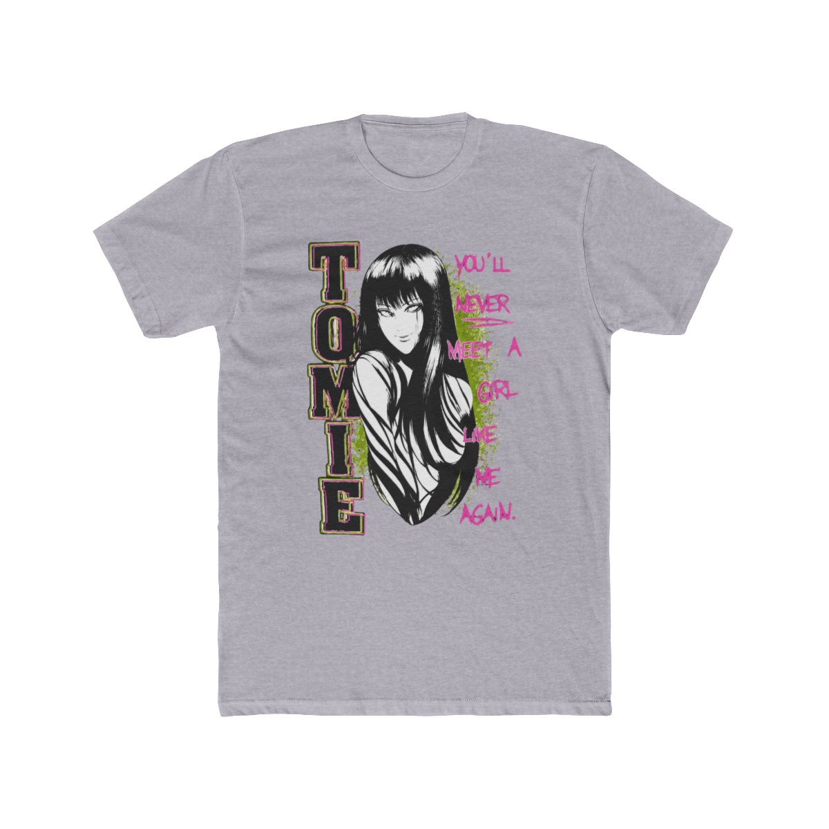 Junji Ito Tomie Portrait Quote Dark Wash T Shirt - alternate angle 3, merchandise