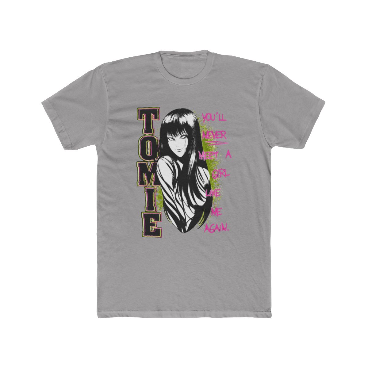 Junji Ito Tomie Portrait Quote Dark Wash T Shirt